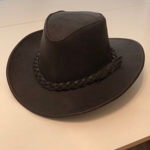 Genuine leather hat